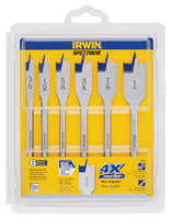 IRWIN 88886 Standard Spade Bit Set, HSS, 6-Piece, For Standard Quick-Change