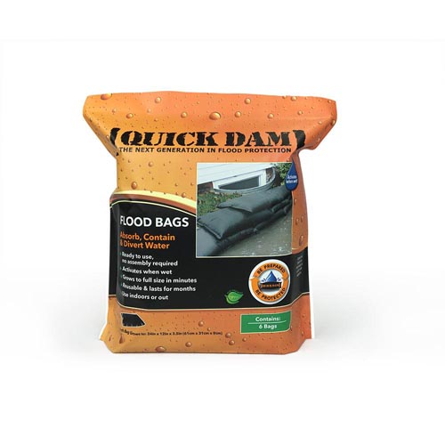 Quick Dam QD65-1 Flood Barrier | 3.5" H X 6.5" W X 60" L | 1 pack