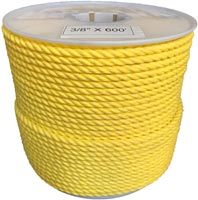 POLY TWIST ROPE YELLOW 3/8 X 600