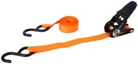 ProSource Ratchet Tie-Down Kit, 400 Lb Work, 10 Ft L, S-Hook, Polyester