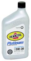 Pennzoil Platinum 550022687/5063686 Motor Oil Clear, 1 qt Bottle