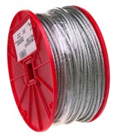 CABLE 3/32 GALV UNCOATED BK 500