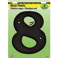 HY-KO 6 BLACK PLASTIC NUMBER #8