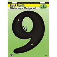 HY-KO 6 BLACK PLASTIC NUMBER #9