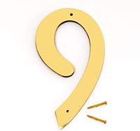 HY-KO 4 POLISHED BRASS NUMBER 9