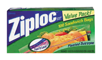 Ziploc 71147 Sandwich Bag, Plastic, 40 Pack