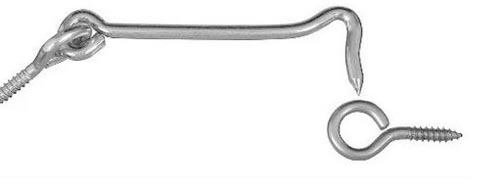 NH HOOK/EYE ZINC 6"