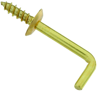 Stanley Hardware N120-006 Shoulder Hook, 0.37 in Thread, Brass