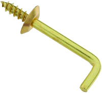 Stanley Hardware N120-048 Shoulder Hook, 0.46 in Thread, Brass