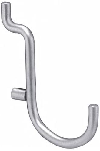 PEGBOARD HOOK CURVED ZINC 1"