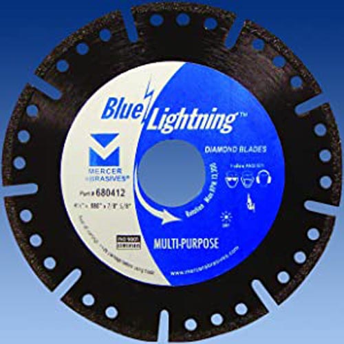 Mercer Industries 680412 Blue Lightning Multi-Purpose Diamond Blade, 4-1/2"