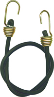 KEEPER 06180 Bungee Cord, Hook End, 24 in L, Rubber, Black