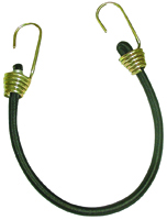 KEEPER 06192 Bungee Cord, Hook End, 18 in L, Rubber