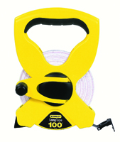 STANLEY 34-790 Measuring Tape, 100 ft L x 1/2 in W Blade, Fiberglass Blade,