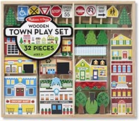 WOODEN TOWN PLAY SET