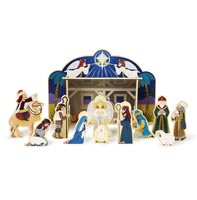 WOODEN NATIVITY SET