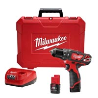 Milwaukee M12 12-Volt Lithium-Ion Cordless 3/8 in. Hammer Drill/Driver Kit
