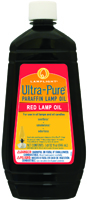 Ultra-Pure 60012 Odorless Sootless Smokeless Lamp Oil, 32 oz, Red, Liquid