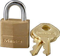 Master Lock 120D Padlock, 3/4 in W Body, Brass