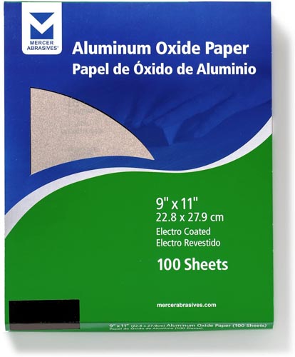 Mercer Industries 202040D Grit 40 D-Weight 9" x 11" Aluminum Oxide Paper
