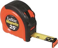 Cresent Lufkin L725MAG Tape Measure, 25 ft L x 1 in W Blade, Steel Blade,