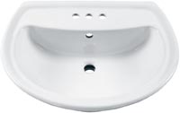American Standard 0236004.020 Cadet Pedestal Lavatory Top with 3 Faucet