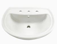 American Standard Cadet 25.25-in L x 21.5-in W White Vitreous China Oval