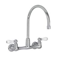 American Standard Heritage 2-Handle Wall-Mount Kitchen Faucet in Polished