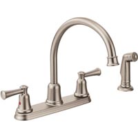 CLEVELAND FAUCET GROUP Capstone 2-Handle Side Sprayer Kitchen Faucet in
