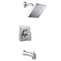 Genta Single-Handle 1-Spray Tub and Shower Faucet in Chrome