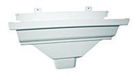Genova or sub AW104 Repla K White Vinyl 2 By 3 Inch Gutter Drop Outlet