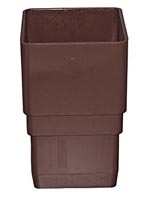 Genova or sub RB203 Brown Vinyl 2-1/2 Inch Square Downspout Coupler