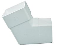 Genova or sub RW201 White Vinyl 2-1/2 Inch 112 Degree Downspout Elbow