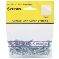 Genova or sub RW205 Rustproof Screws For Vinyl Gutters