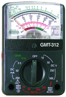 GB GMT-312 Analog Multimeter, AA Battery, Analog Display, Black