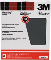 3M Pro-Pak Wetordry Sanding Sheets, 150C-Grit, 9-Inch by 11-Inch