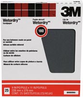 3M Wet or dry Sanding Sheets, 180C-Grit, 9-in by 11-in