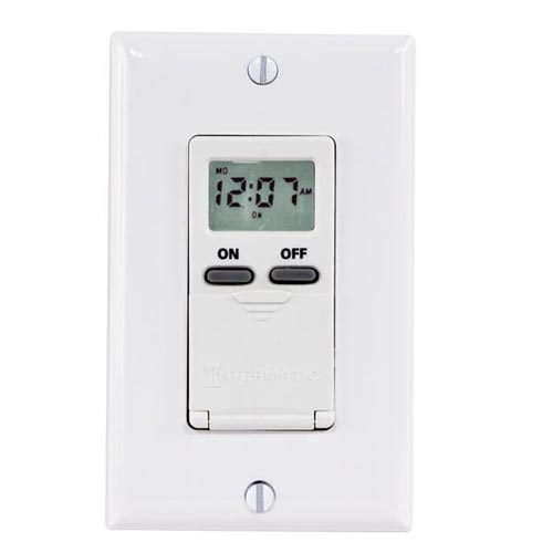 Intermatic EIJ500WC Digital Timer, 4 A, 120 V, 24 hr Time Setting, White