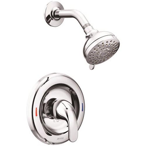 MOEN Adler Single-Handle 4-Spray Shower Faucet with Valve in Chrome