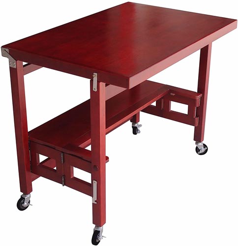 ALL WOOD FLIP & FOLD DESK CHERRY