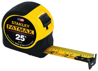 STANLEY 33-725 Measuring Tape, 25 ft L x 1-1/4 in W Blade, Steel Blade,