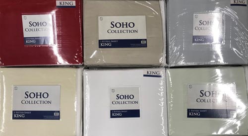 SOHO KING FITTED SHEET NEUTRALS