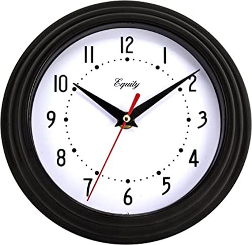 LC WALL  CLOCK 8"" BLACK