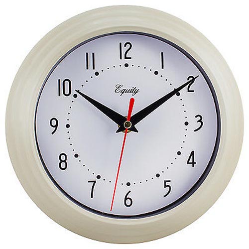 LC WALL  CLOCK 8" ALMOND