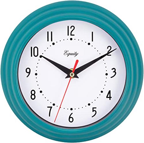 LC WALL  CLOCK 8"" TEAL