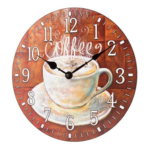 LC 12" COFFEE WALL CLOCK