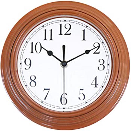 20"" ANALOG WALL CLOCK WOOD TRIM