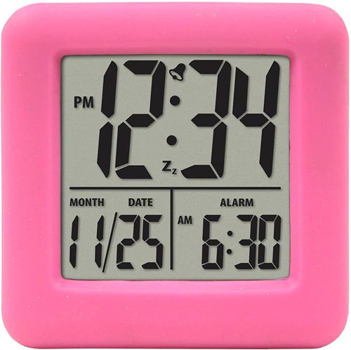 EQUITY SOFT CUBEM LCD ALARM PINK