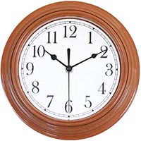 20"" ANALOG WALL CLOCK WOOD TRIM