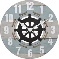 24" COASTAL MDF WALL CLOCK